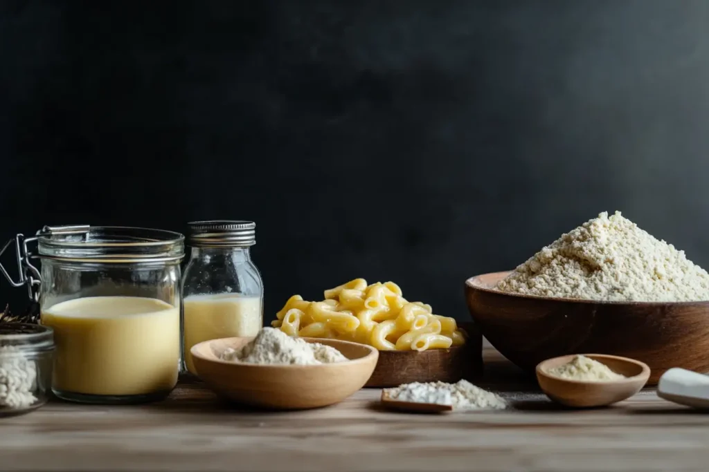 ingerdients of Protein Mac and Cheese