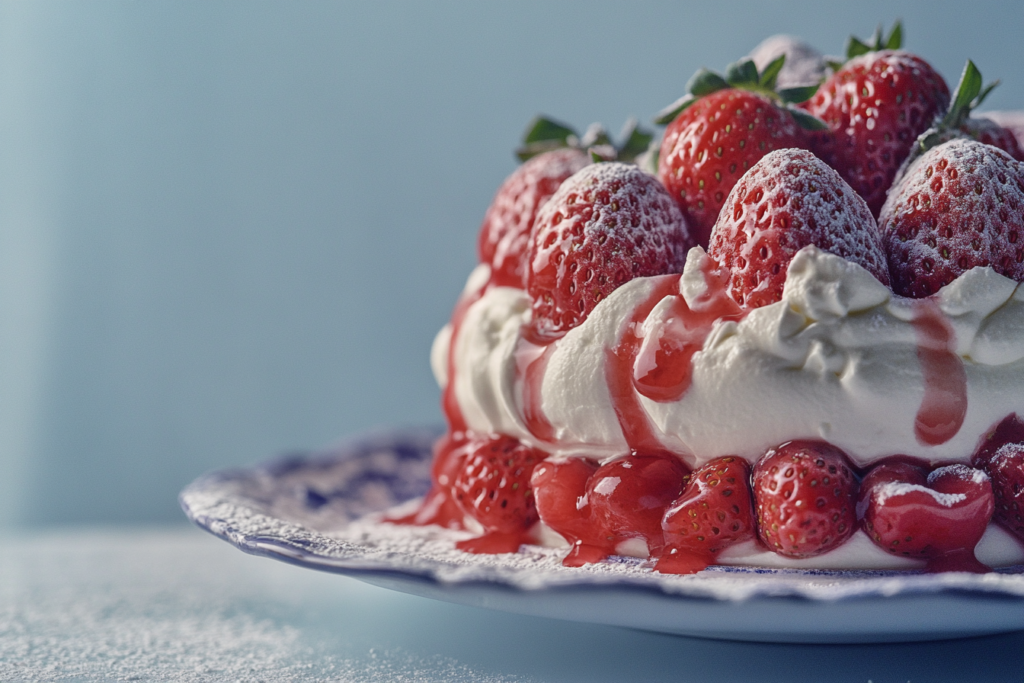 Bowl of Strawberries and Cream