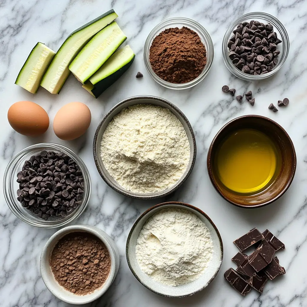 Chocolate Zucchini Bread That’s Rich, Moist, and Easy 9 chocolate zucchini bread ingredients