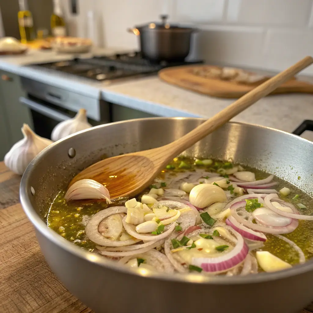 High Protein Broccoli Cheddar Soup – Creamy, Healthy & Comforting 3 saute onions garlic broccoli soup