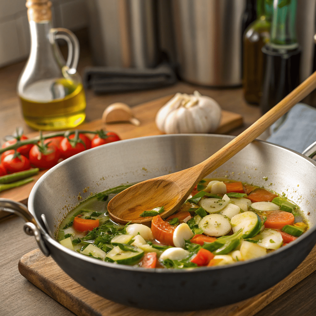 One-Pot Creamy Vegetable Soup – Easy, Healthy & Comforting 3 saute vegetable garlic veggie soup